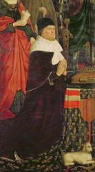 Drieluik van Mozes en de brandende braamstruik, detail van René I d